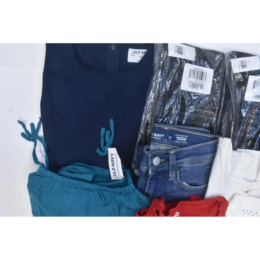 Old Navy Bulk Lot Of 10 Girls Size Large 10/12 Mixed Season Tops Bottoms Shorts